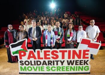Kementerian Luar Negeri menyelenggarakan kegiatan pemutaran film dalam rangka Palestine Solidarity Week (PSW) di XXI Djakarta Theater, terbuka untuk umum dan gratis (29/11). Palestine Solidarity Week (PSW) mengusung tema “Dari Indonesia untuk Palestina”, dilaksanakan bertepatan dengan International Day of Solidarity with the Palestinian People yang diperingati setiap 29 November, sesuai Resolusi PBB 32/40B (1977) dan 60/37 (2005).(Foto: Kemlu)