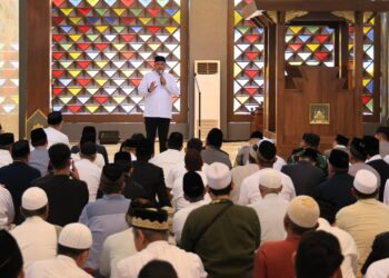 Bupati Bogor Rudy Susmanto, pada kegiatan refleksi akhir tahun di Masjid Nurul Wathon, Jumat (26/12/25).
