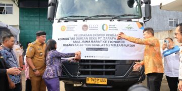 Ekspor durian beku.(Foto: Humas Pemkab Bogor)