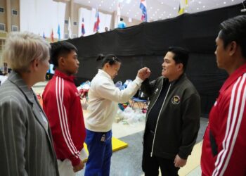 Semangat Olimpiade terus digelorakan Menteri Pemuda dan Olahraga Republik Indonesia (Menpora RI) Erick Thohir kepada para atlet Indonesia yang berjuang di SEA Games 2025 Thailand. (foto:Herry/kemenpora.go.id)