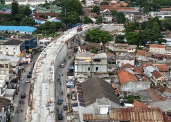 Pembangunan flyover Nurtanio di Kota Bandung.(Foto: Dok. Humas Pemkot Bandung)