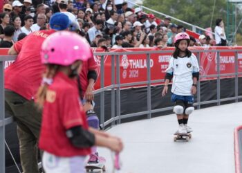 SEA Games 2025 Thailand ternyata menjadi ajang melahirkan atet muda berpotensi. Salah satunya atlet Mikhayla Shanum Caya yang menjadi masa depan baru dunia olahraga skateboard Indonesia.(foto:Herry/kemenpora.go.id)