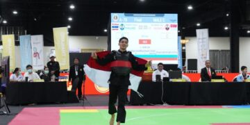 Cabang olahraga (cabor) pencak silat sukses memenuhi target 4 medali emas di SEA Games 2025 Thailand. Tambahan tiga emas terakhir berhasil diukir di hari terakhir Rabu (17/12) dari nomor tanding. (foto:Herry/kemenpora.go.id)