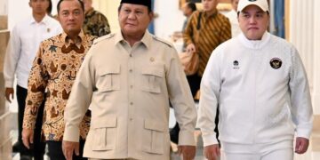 Presiden Republik Indonesia Prabowo Subianto, menyampaikan komitmen tegas pemerintah untuk memperkuat pembinaan olahraga nasional melalui insentif besar bagi atlet dan membangunan pusat pelatihan olahraga berskala internasional.(foto:BPMI)