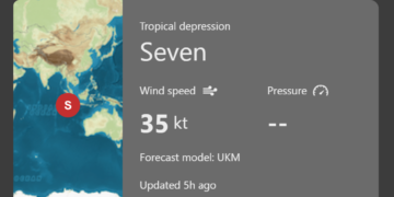 Tangkapan layar Jum'at (12/12/2025) pukul 07.00 WIB.(Image:Windy.com)