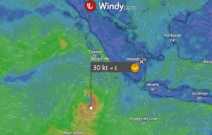 Tropical depression.(Image: Windy.com)