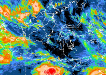 Citra satelit di atas wilayah Indonesia Jum;at (26/12/2025)