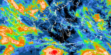 Citra satelit di atas wilayah Indonesia Jum;at (26/12/2025)