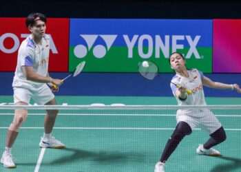 Pasangan ganda campuran Indonesia Adnan Maulana/Indah Cahya Sari Jamil.(Foto: Dok. PBSI)