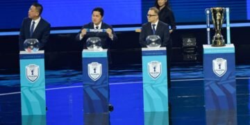 Tim nasional Indonesia masuk ke dalam Grup A bersama Vietnam, dari hasil drawing Kejuaraan ASEAN Hyundai Cup 2026 di Studio RCTI+ Kebun Jeruk, Jakarta, Kamis (15/1) sore.(foto:bagus/kemenpora.go.id)