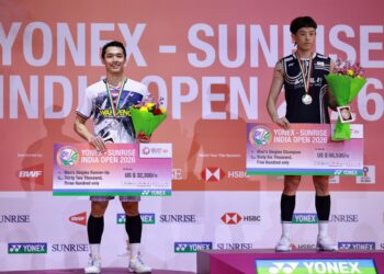 Wakil tunggal putra Indonesia, Jonatan Christie harus puas sebagai runner up India Open 2026 pada nomor tunggal putra.(Foto: Dok. PBSI)