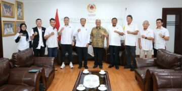 Audiensi Pengurus Pusat Kick Boxing Indonesia (PP.KBI) masa bakti 2022-2026 ke KONI Pusat.(Foto: Dok. KONI)