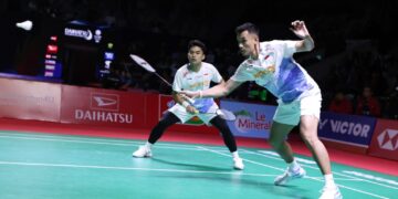 Pasangan Leo Rolly Carnando dan Bagas Maulana.(Foto: Dok. PBSI)