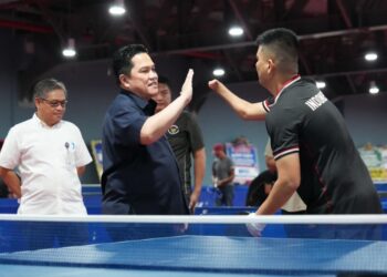 Menpora RI Erick Thohir akan menghadirkan pendampingan terkait literasi keuangan untuk membantu atlet menata masa depannya lebih sejahtera hingga pensiun.(foto:Herry/kemenpora.go.id)