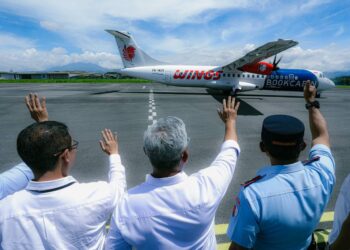 Penerbangan Wings Air di Bandara Husein Sastranegara.(Foto: Humas Pemkot Bandung)
