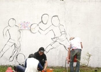 Mural di Kawasan Sport Center Tadjimalela.(Foto: Humas Pemkab Sumedang)