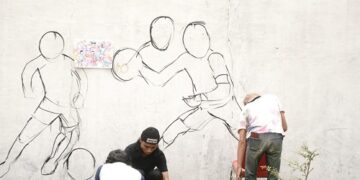 Mural di Kawasan Sport Center Tadjimalela.(Foto: Humas Pemkab Sumedang)