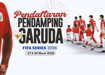 PSSI melalui PT Garuda Sepak Bola Indonesia (GSI) kembali membuka program pendamping Garuda untuk menjadi bagian dari rangkaian FIFA Series 2026, yang akan berlangsung pada 27 dan 30 Maret 2026 di Stadion Utama Gelora Bung Karno, Jakarta.(Image: PSSI)