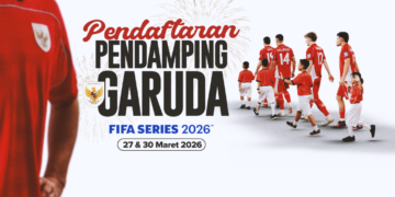 PSSI melalui PT Garuda Sepak Bola Indonesia (GSI) kembali membuka program pendamping Garuda untuk menjadi bagian dari rangkaian FIFA Series 2026, yang akan berlangsung pada 27 dan 30 Maret 2026 di Stadion Utama Gelora Bung Karno, Jakarta.(Image: PSSI)