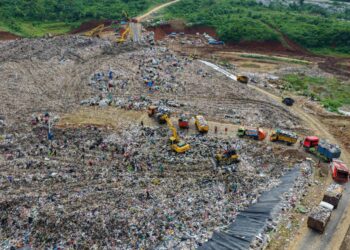Tempat pembuangan sampah akhir (TPA) Sarimukti.(Foto. Dok. Humas Pemkot Bandung)