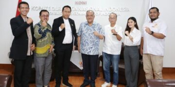 Kunjungan Sekolah Islam Terpadu Al Madinah ke KONI Pusat.(Foto: Dok. KONI Pusat)