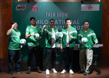 Wamenpora RI Taufik Hidayat memberikan apresiasi bagi penyelenggaraan Milo National Championship 2026 di Soemantri Brodjonegoro Stadium, Kuningan Jakarta, Minggu (1/2) pagi.(foto:putra/kemenpora.go.id)