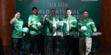 Wamenpora RI Taufik Hidayat memberikan apresiasi bagi penyelenggaraan Milo National Championship 2026 di Soemantri Brodjonegoro Stadium, Kuningan Jakarta, Minggu (1/2) pagi.(foto:putra/kemenpora.go.id)