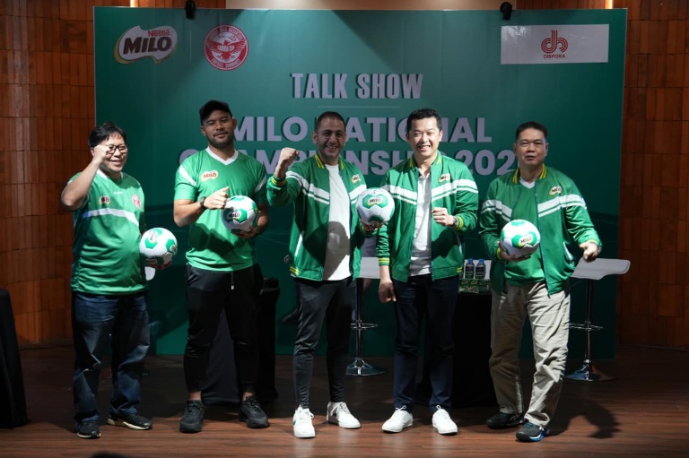 Wamenpora RI Taufik Hidayat memberikan apresiasi bagi penyelenggaraan Milo National Championship 2026 di Soemantri Brodjonegoro Stadium, Kuningan Jakarta, Minggu (1/2) pagi.(foto:putra/kemenpora.go.id)