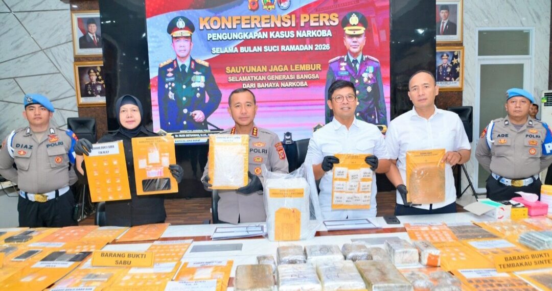 Pengungkapan kasus penyalahgunaan narkotika Satresnarkoba Polrestabes Bandung.(Foto:Istimewa).
