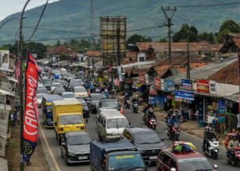 Arus mudik di Jalur Nagreg menuju wilayah Selatan Jawa Barat dan Jawa Tengah.(Foto:Istimewa).