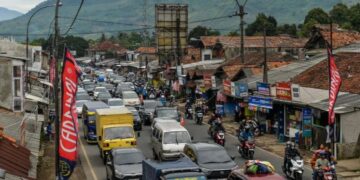 Arus mudik di Jalur Nagreg menuju wilayah Selatan Jawa Barat dan Jawa Tengah.(Foto:Istimewa).