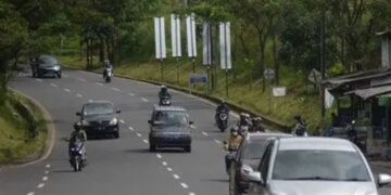 Kondisi lalu-lintas di jalur Nagreg ramai lancar. Tidak terjadi kepadatan arus balik di akhir pekan.(Foto:Istimewa).