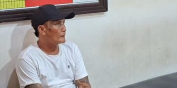 Preman Garut, Dadang Sumarna alias Dadang 'Buaya' kembali ditangkap polisi setelah menganiaya warga.(Foto:Istimewa).