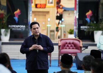 Menpora Erick Thohir yang mengecam keras terduga pelaku karena menyalahgunakan kewenangannya untuk menodai harkat dan martabat atlet.(foto:raiky/kemenpora.go.id)
