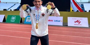 Atlet para atletik Indonesia, Nur Ferry Pradana (30), mengaku bersyukur setelah menerima bonus atas prestasinya di ajang ASEAN Para Games 2025 Thailand.(foto:istimewa)