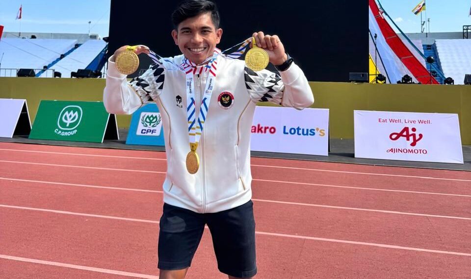 Atlet para atletik Indonesia, Nur Ferry Pradana (30), mengaku bersyukur setelah menerima bonus atas prestasinya di ajang ASEAN Para Games 2025 Thailand.(foto:istimewa)
