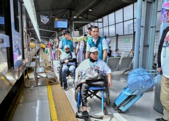 Pemudik disabilitas.(Foto: Dok. Kemenhub)