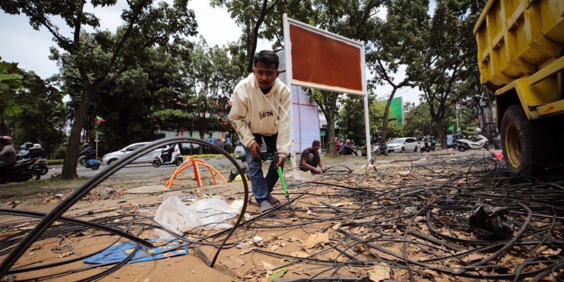 Proyek galian kabel di Kota Bandung.(Foto: Humas Pemkot Bandung)