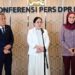 Ketua DPR RI, Puan Maharani, saat ditemui awak media di Nusantara II, Kompleks Parlemen, Senayan, Jakarta, Selasa (10/3/2026). Foto: Sari/Karisma
