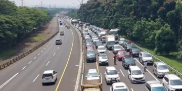 Arus lalu lintas padat.(Foto: Korlantas Polri)