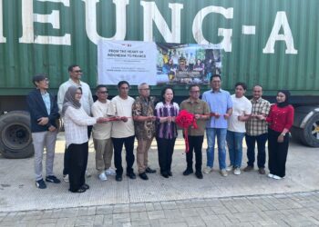 Pelepasan ekspor perdana produk olahan kakao dan cokelat ke Prancis tersebut dilakukan oleh PT Adore Rempah Indonesia (Adore) pada Sabtu, 18 April 2026.(Foto: Dok. Kemenperin)