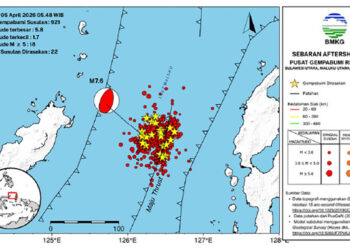 Gempa Sulut dan Malut.(Image: Kementerian ESDM)