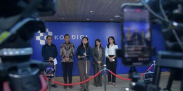 Menteri Komunikasi dan Digital Meutya Hafid dalam konferensi pers di Kantor Kementerian Komdigi, Jakarta Pusat, Rabu (22/04/2026).(Foto: Humas Komdigi)