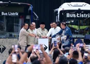 Presiden Prabowo Subianto meresmikan pabrik perakitan kendaraan komersial listrik PT. VKTR Sakti Industries di Kabupaten Magelang, Jawa Tengah, Kamis (09/04/2026).(Foto: Setneg)