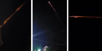 Viral di media sosial terkait fenomena objek terang yang melintas di langit wilayah Lampung dan Banten.(Foto: IG@wargatangesel via BRIN)