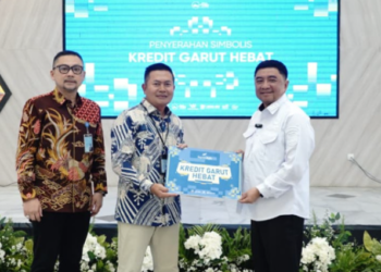 Pelaksanaan launching Kredit Garut Hebat bersamaan dengan kegiatan Inagurasi Wirahebat Batch III di Gedung Pendopo, Kecamatan Garut Kota, Rabu (8/4/2026).‎(Foto: Moch Ahdiansyah/Diskominfo Kab. Garut)
