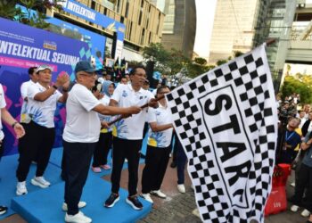 Sesmenpora Gunawan Suswantoro hari Minggu (26/4) pagi menghadiri peringatan Hari Kekayaan Intelektual (KI) Sedunia 2026 di Sarinah Thamrin, Jakarta. (foto:bagus/kemenpora.go.id)