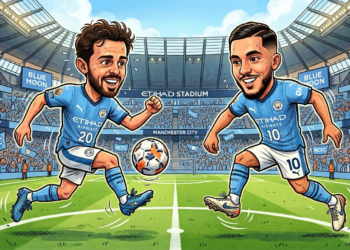 Sama-sama Lahir Bulan Agustus, Rayan Cherki adalah Next Gen Bernardo Silva di Manchester City.(Image: AI Ilustrator)