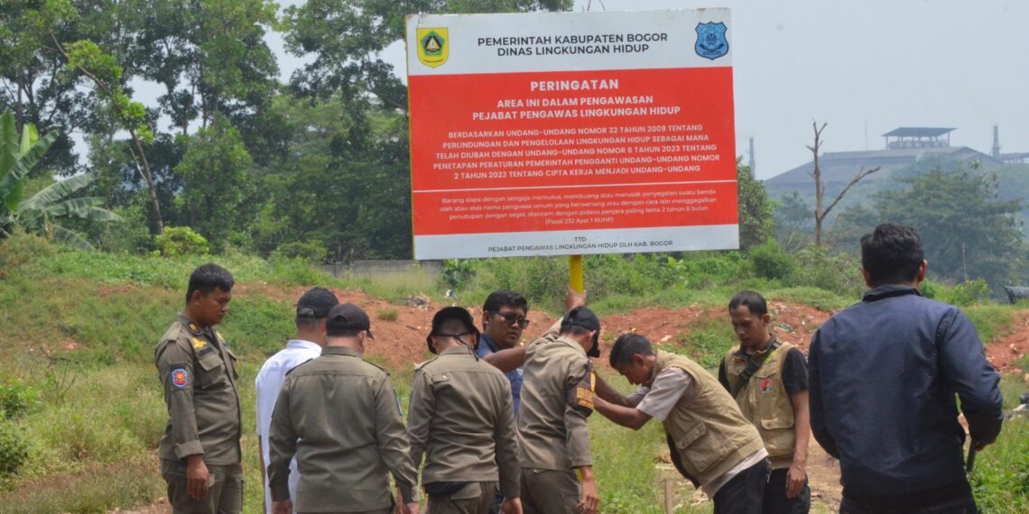 Penyelegan TPS liar di Klapanunggal Kabupaten Bogor.(Foto: Humas Pemkab Bogor)
