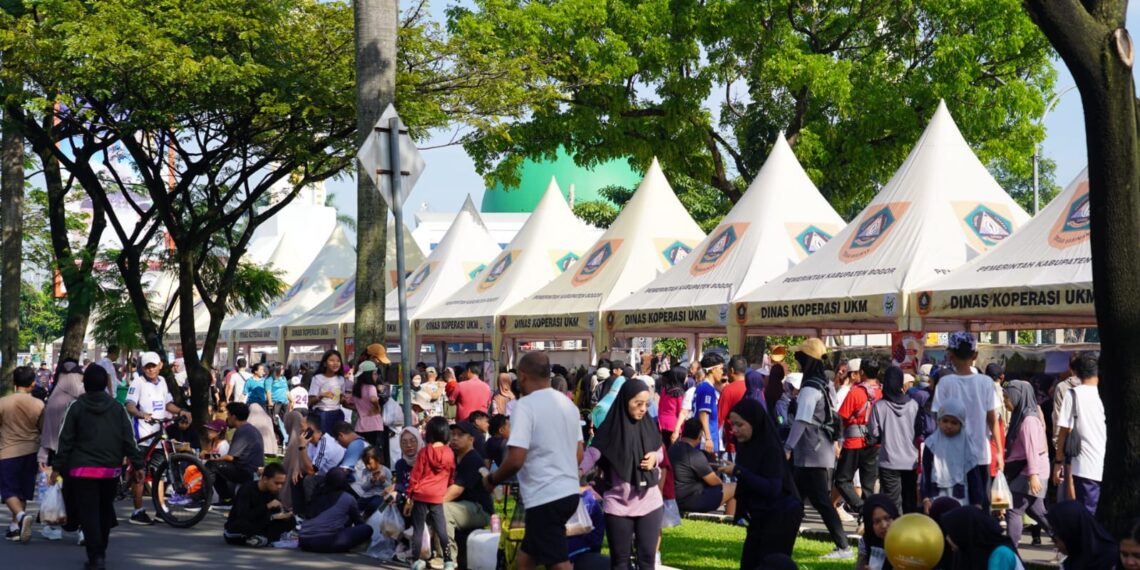 Stan UMKM di CFD Kabupaten Bogor.(Foto: Diskominfo Kab Bogor)